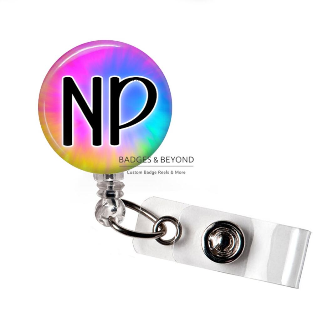 Nurse Practitioner Badge Reel | NP Retractable ID Name Tag Holder Medical